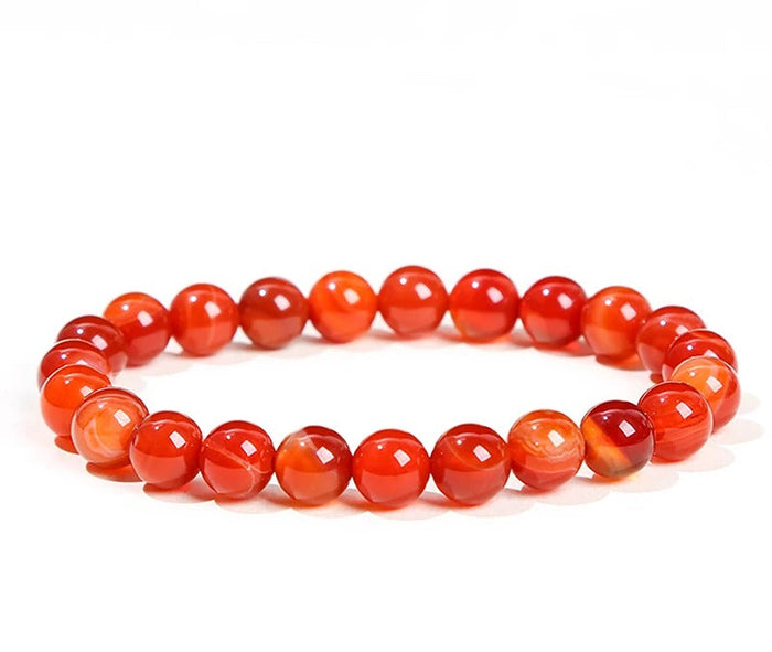 Bracelet Agate Rayée Rouge