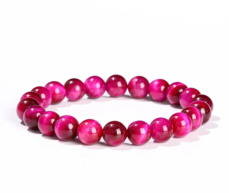 Bracelet Œil de Tigre Fuchsia