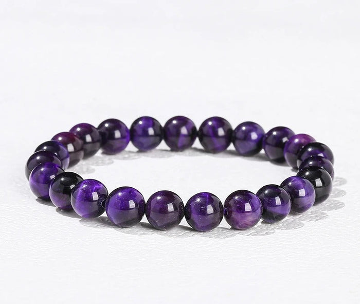 Bracelet Œil de Tigre Violet