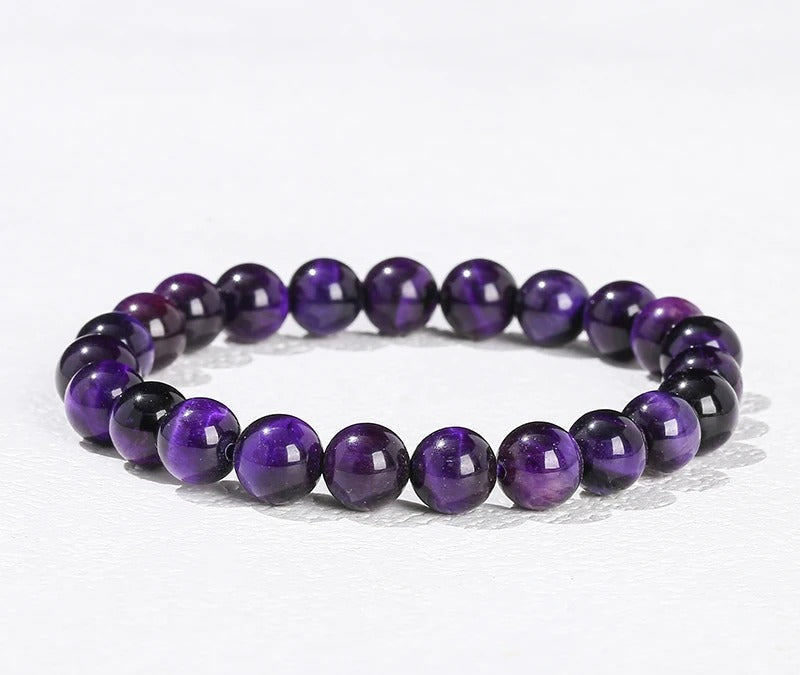 Bracelet Œil de Tigre Violet